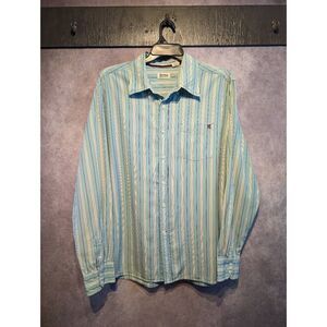 Industrial exchange button-down striped shirt XL